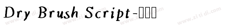 Dry Brush Script字体转换